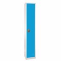 Adiroffice 72in x 12in x 12in 1-Compartment Steel Tier Key Lock Storage Locker in Blue, 2PK ADI629-201-BLU-2PK